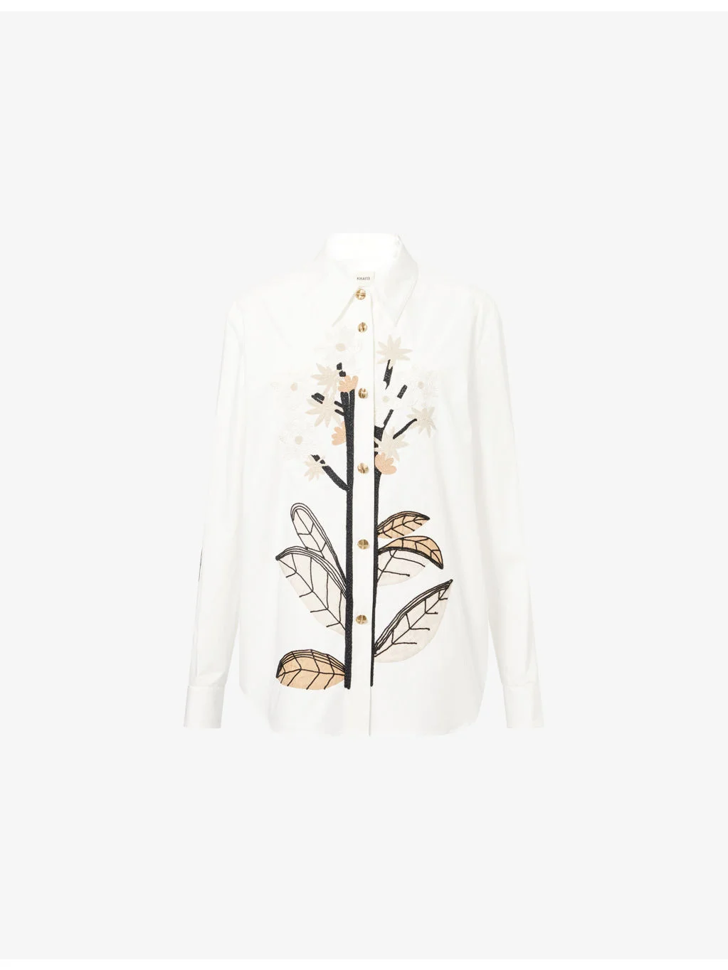 Argo Floral-Embroidered Cotton Shirt - 1