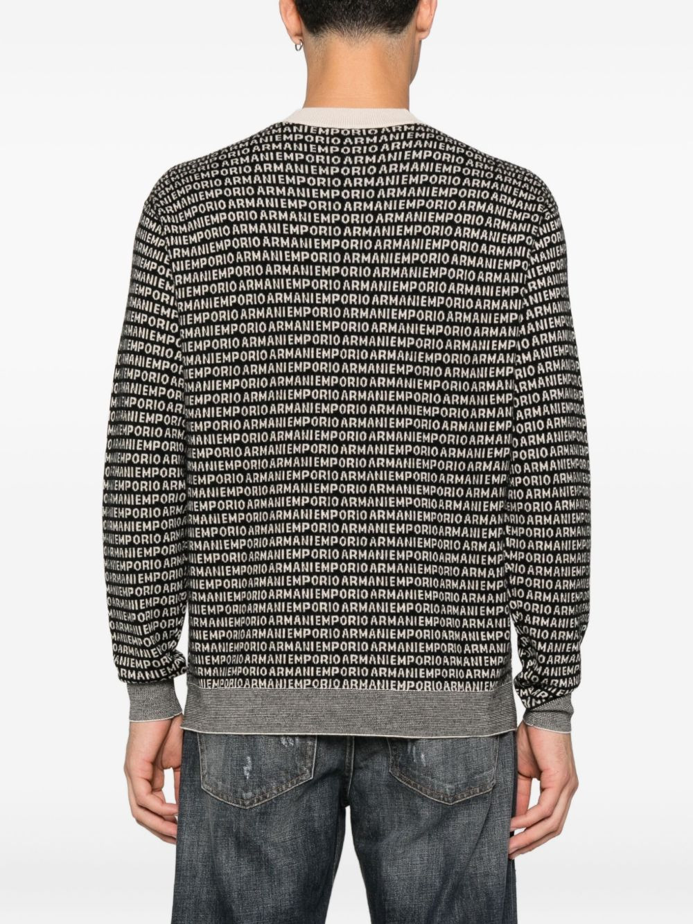 logo-print wool sweater - 4