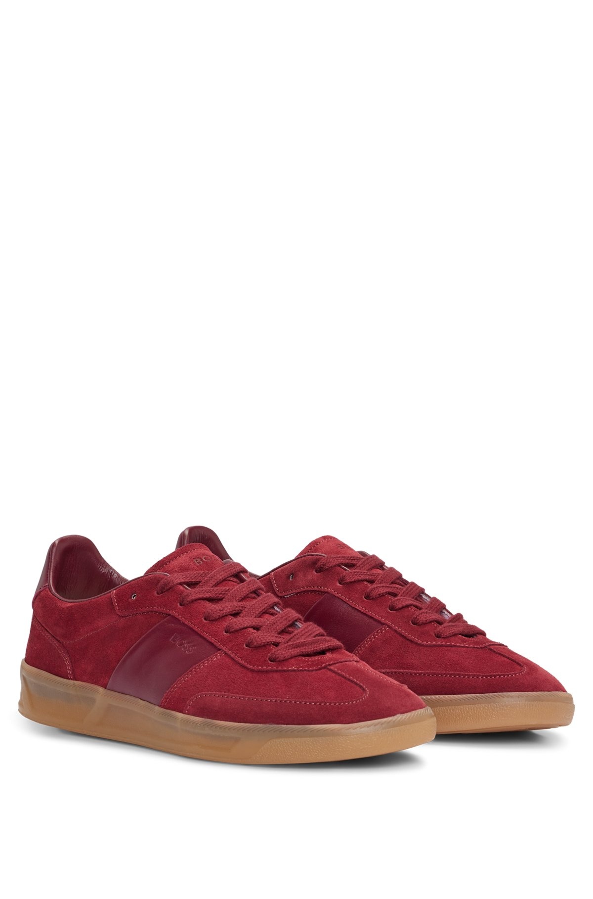 LOW-TOP TRAINERS IN LEATHER AND SUEDE - 2