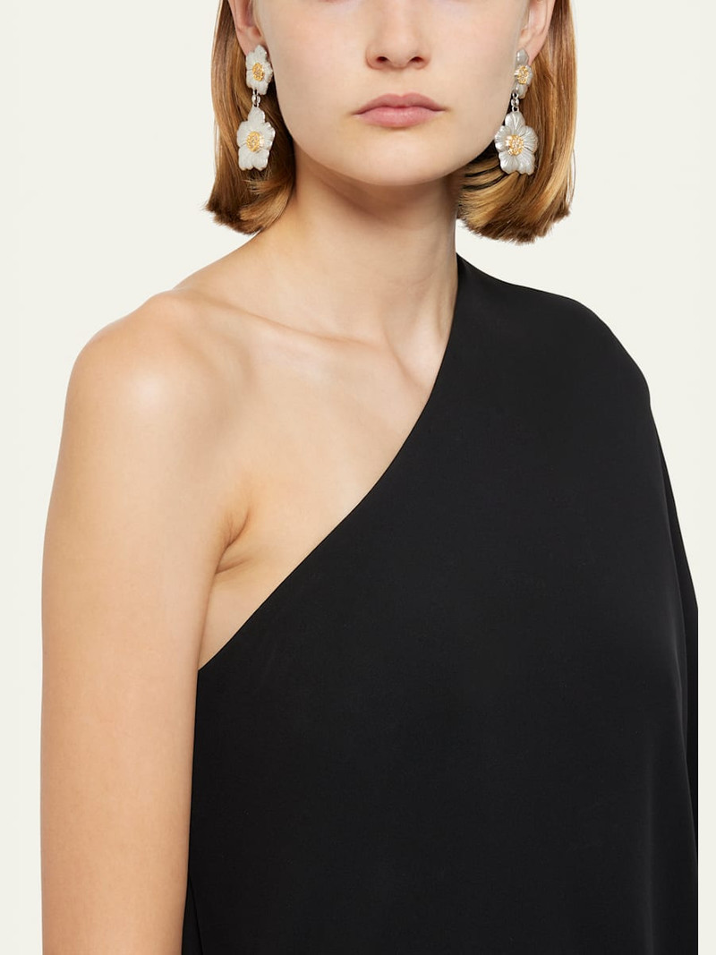 Buccellati Blossoms Gardenia Silver, Gold and Brown Diamond Pendant Earrings outlook