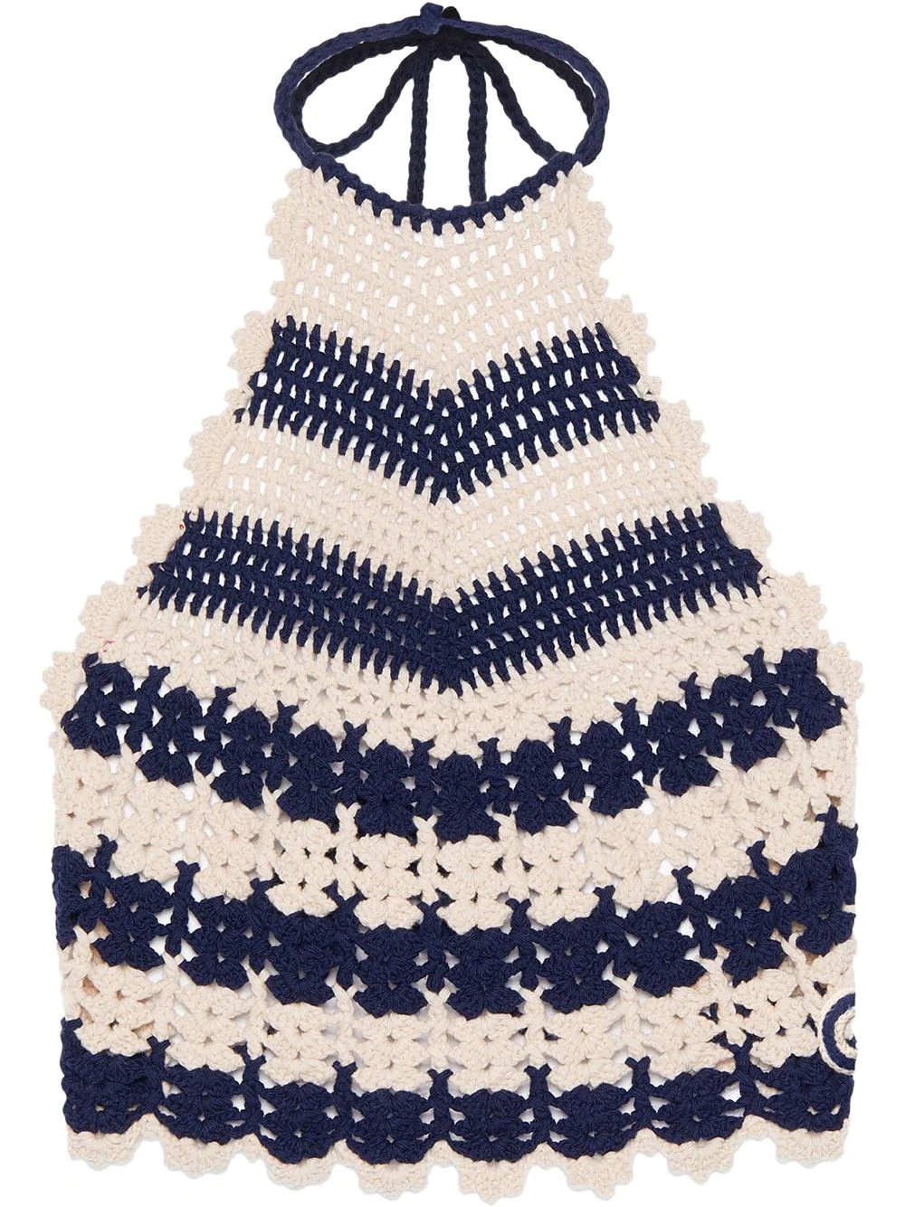 crochet-knit tank top - 1