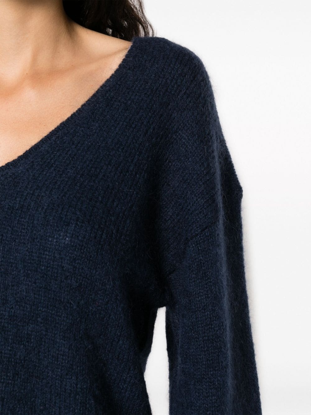 V-neck drop-shoulder jumper - 5