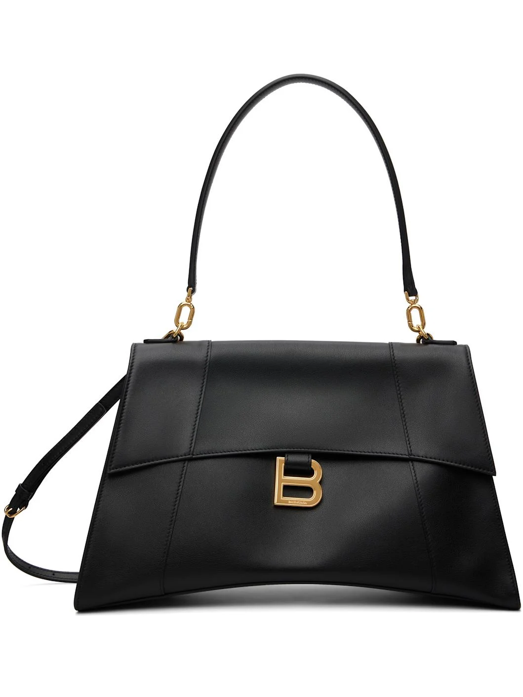 Black Medium Hourglass Bag - 1