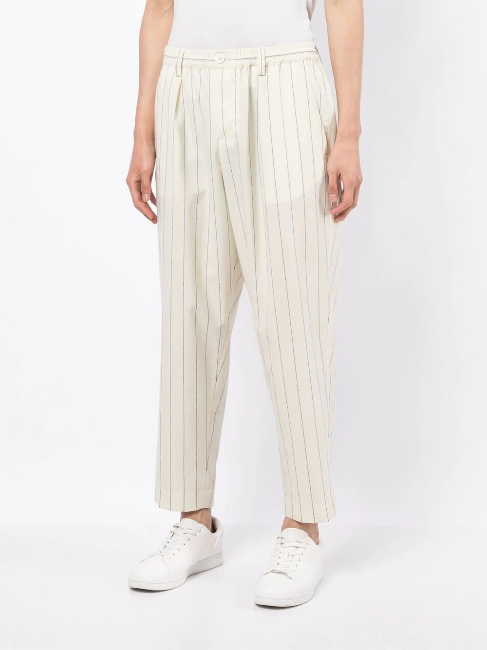 pinstripe tapered-trousers - 3