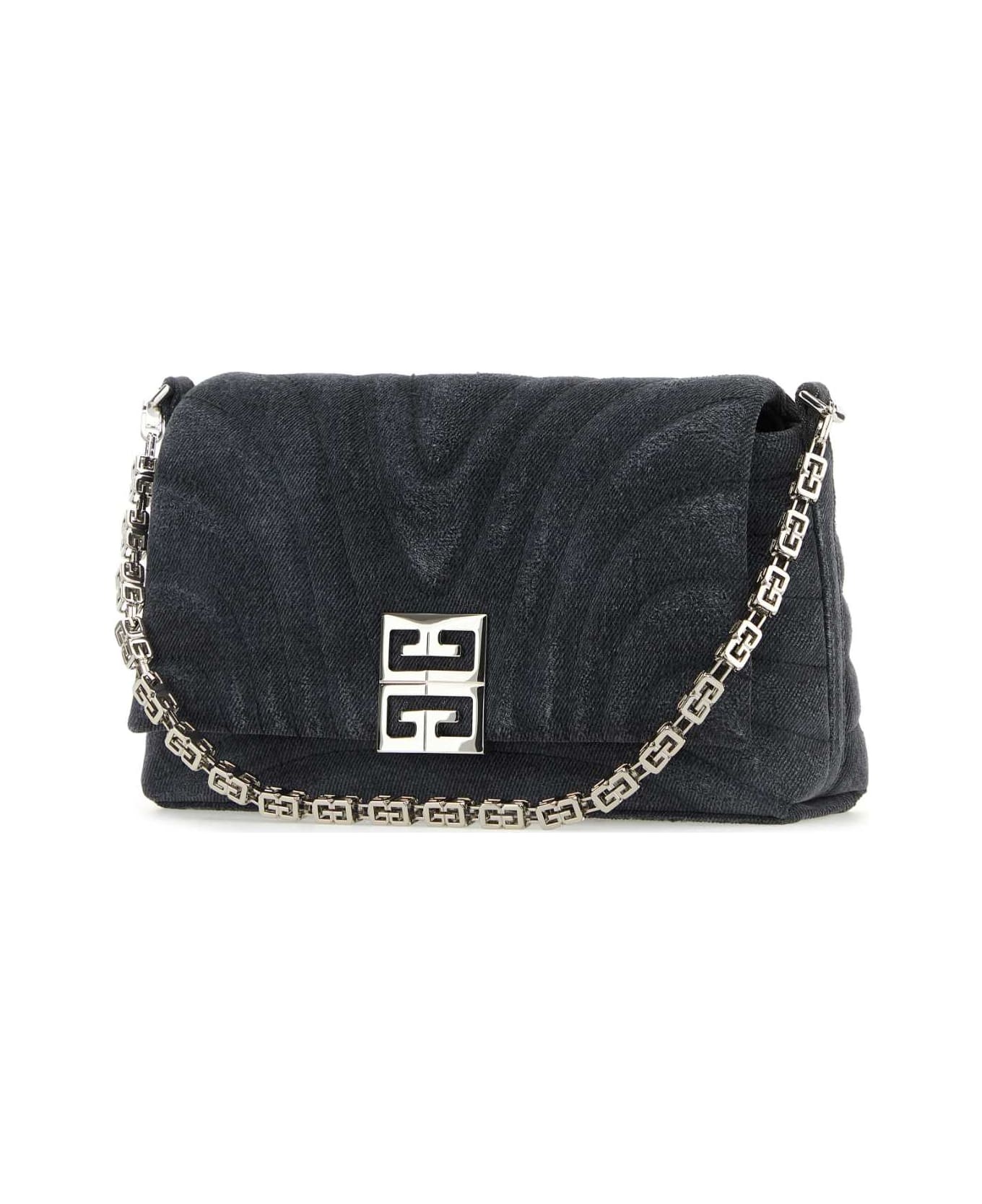 Black Denim Medium 4g Soft Handbag - 2