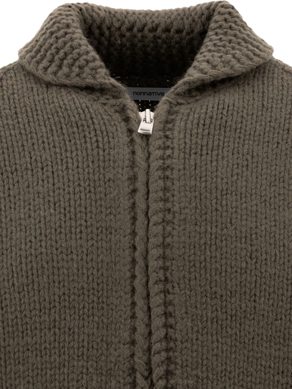 zip-front patch-pocket cardigan - 3
