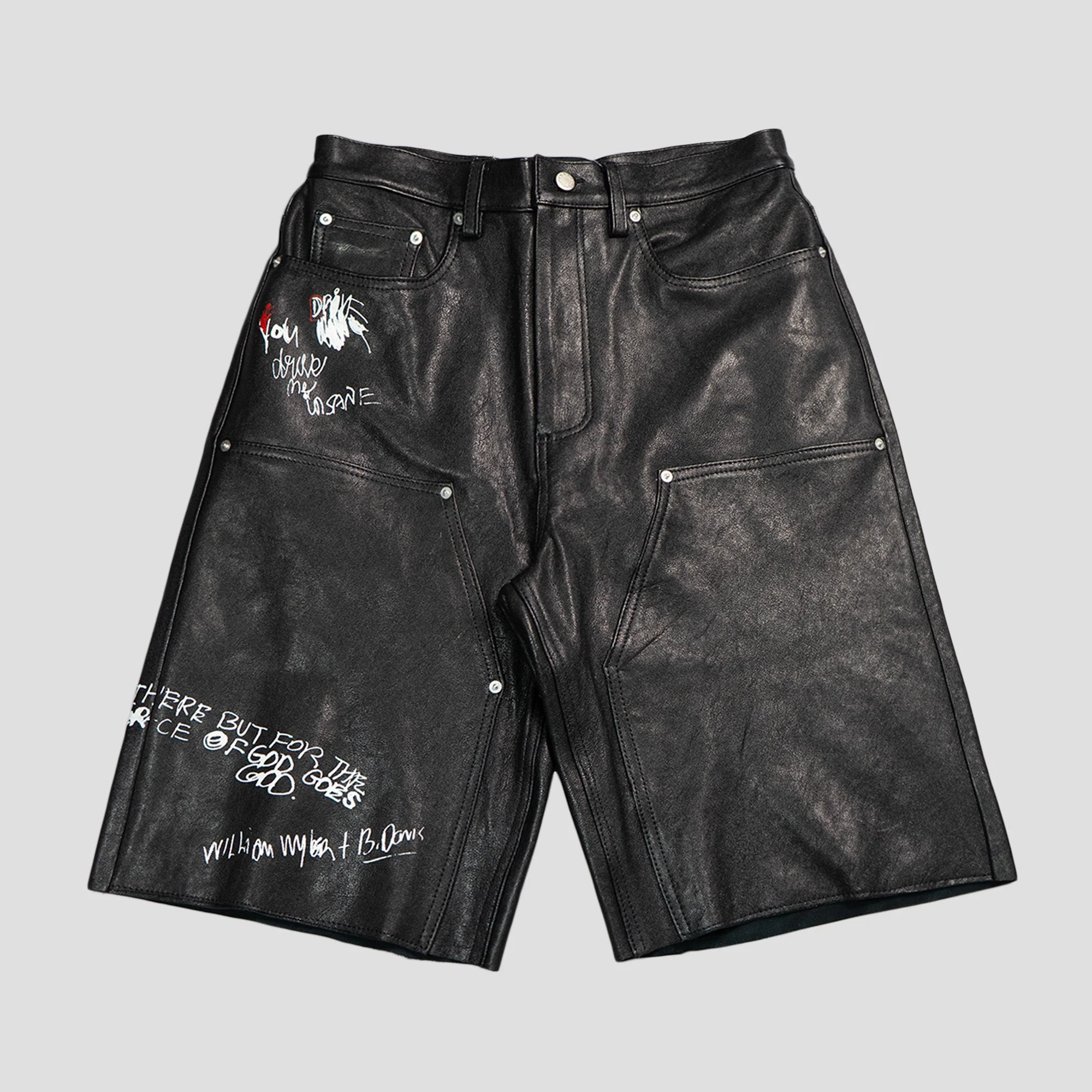 HOLY MOUNTAIN PAINTED LEATHER DBL KNEE SHORT - 1