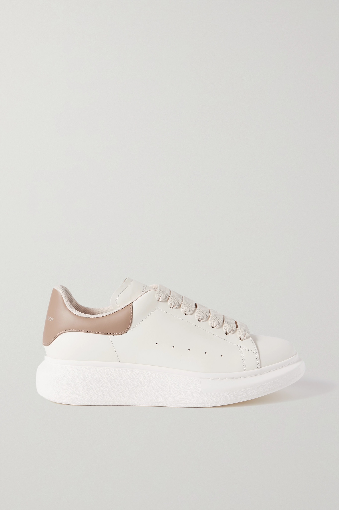 Leather exaggerated-sole sneakers - 1