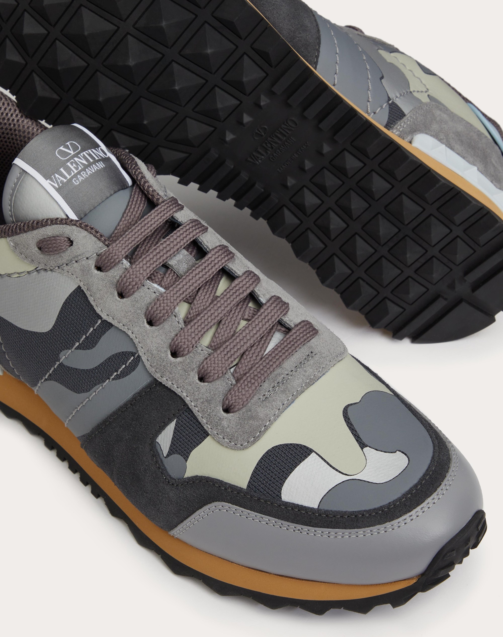 ROCKRUNNER CAMOUFLAGE SNEAKERS IN NAPPA FABRIC - 5