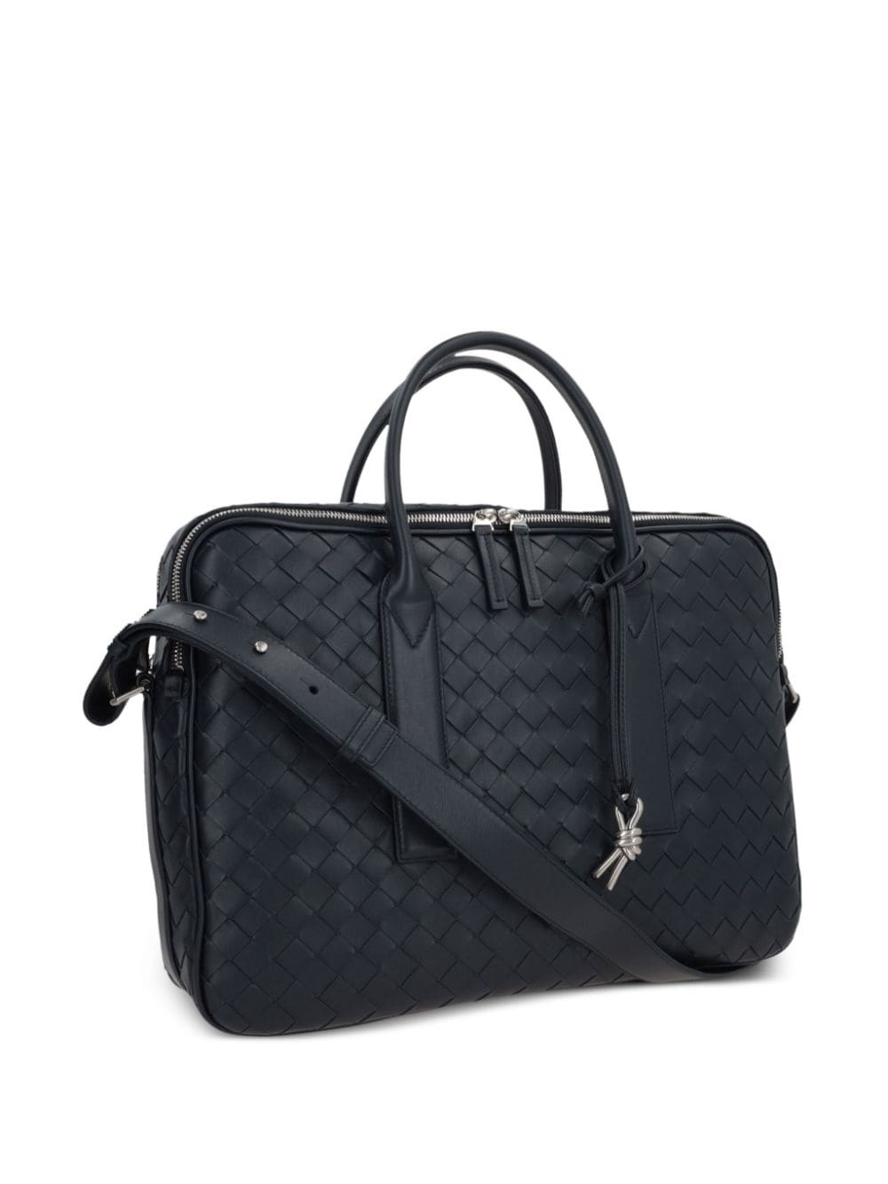 Intrecciato zipped two-way briefcase - 3