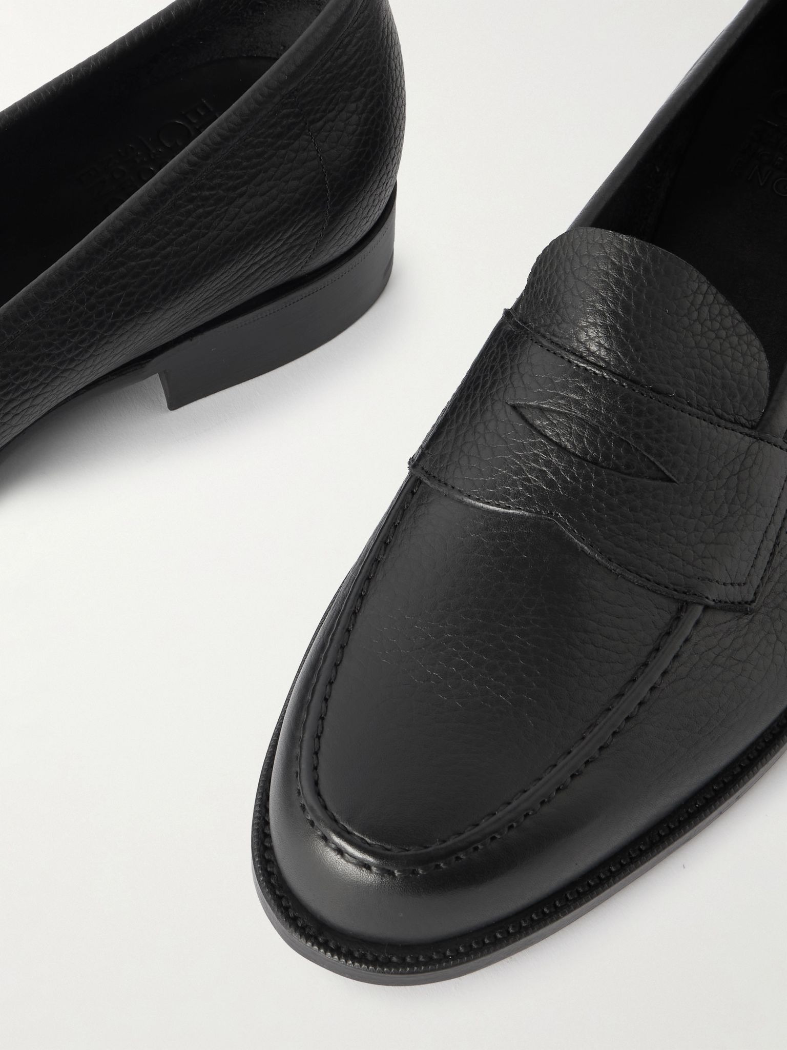 Pimlico Full-Grain Leather Penny Loafers Black - 5