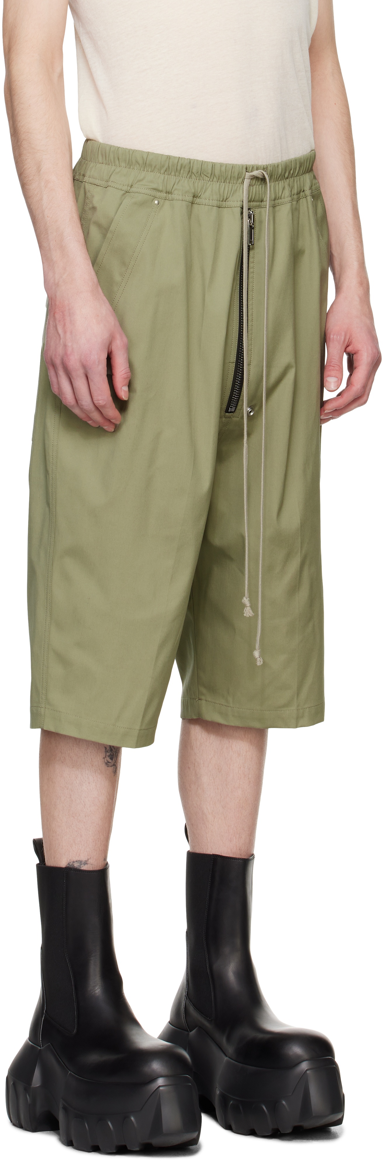 Green Hollywood Cargobela Shorts - 3