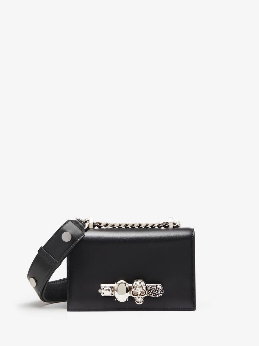 Women's The Biker Mini Jewelled Satchel in Black - 1