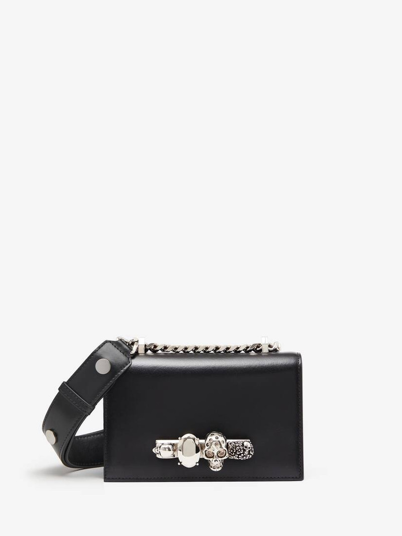 Women's The Biker Mini Jewelled Satchel in Black 1
