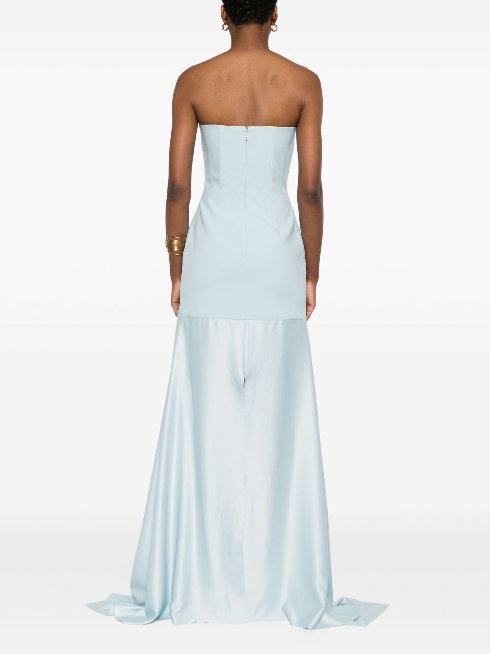 strapless fishtail dress - 4