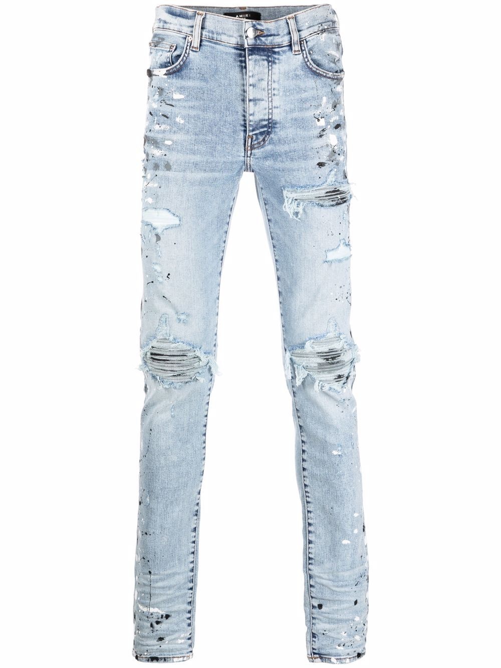 distressed-effect skinny jeans - 1