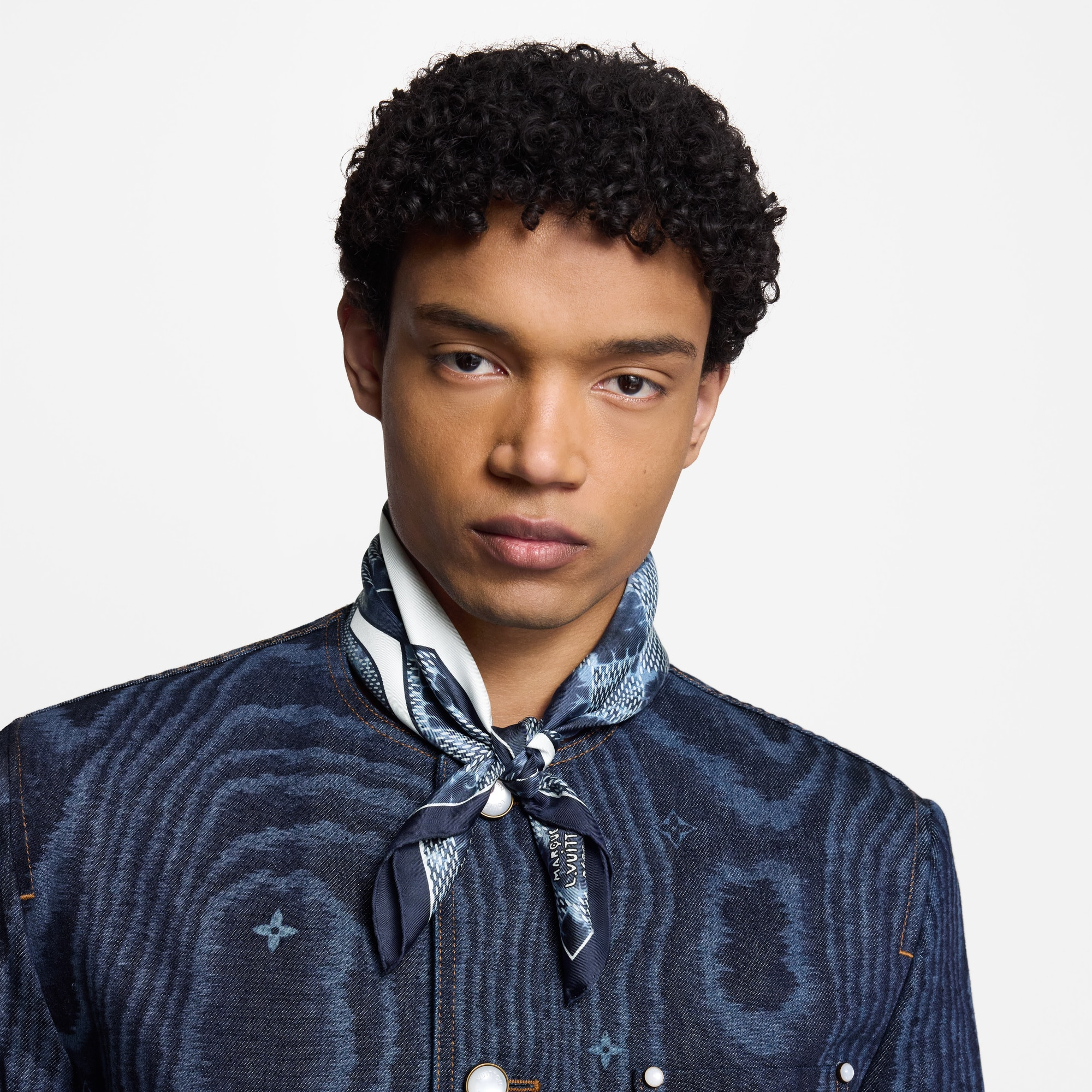 Splash Damier Silk Square - 5