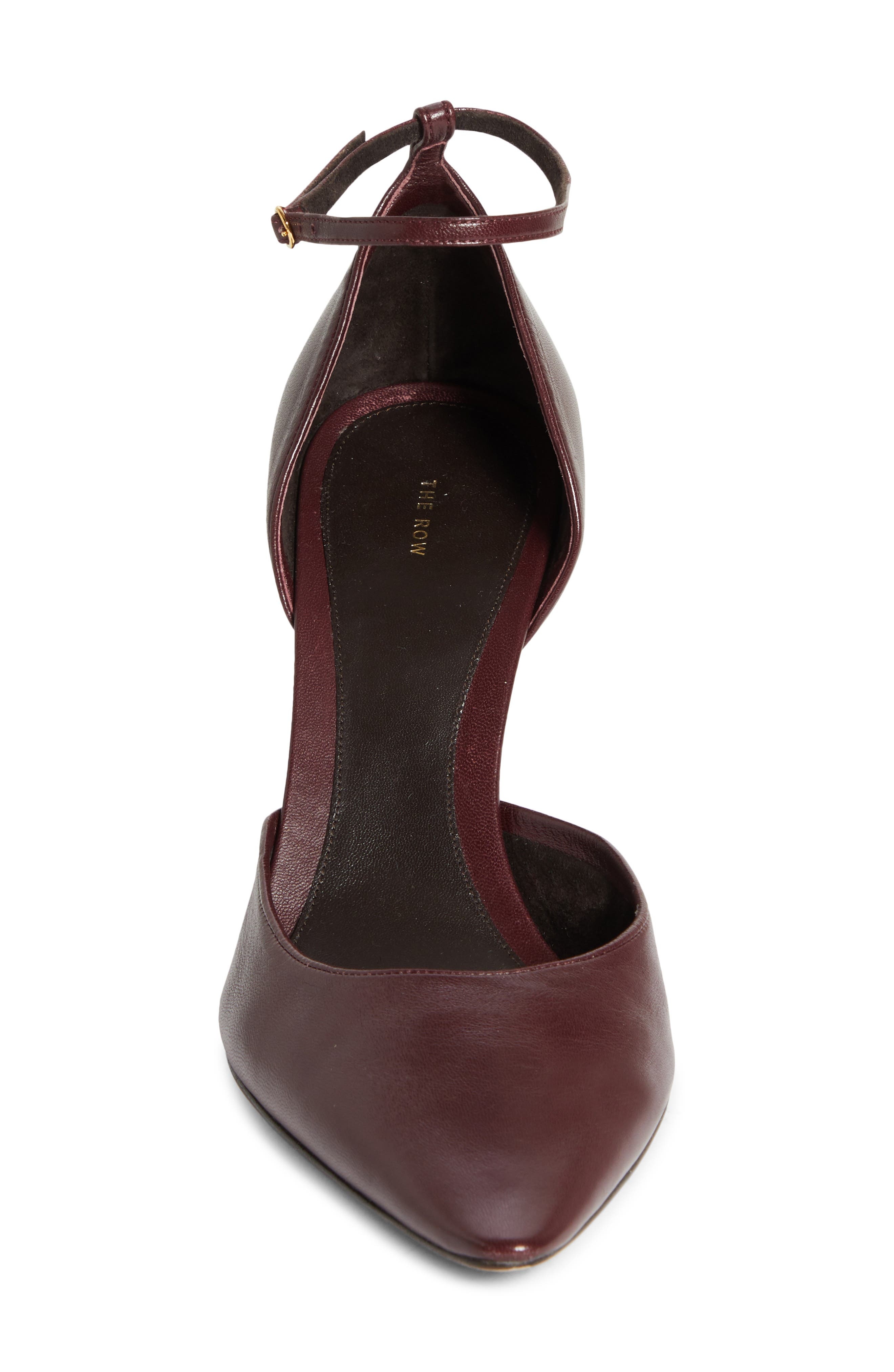 The Row Liisa D'Orsay Ankle Strap Pump in Bordeaubergine at Nordstrom - 4