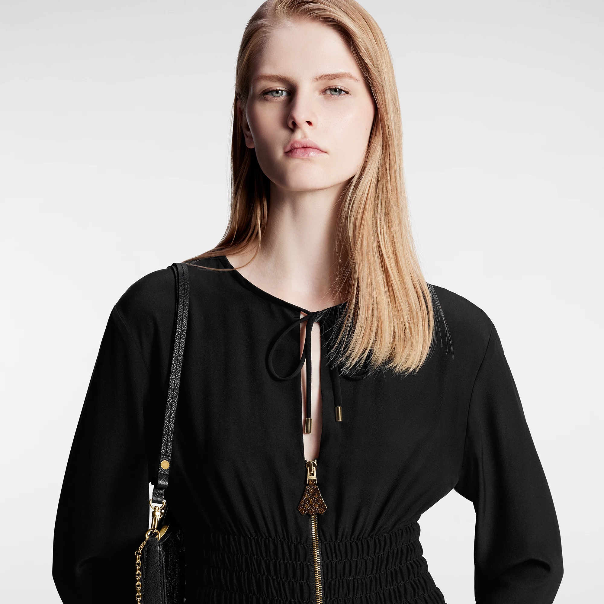 Long-Sleeved Tiered Dress - 2