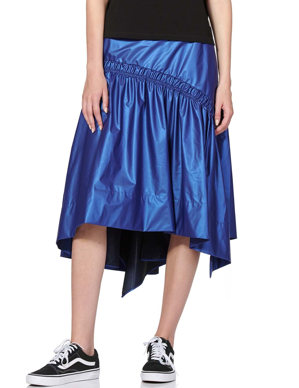 Layered Skirt with Logo and Seagull Print - 7