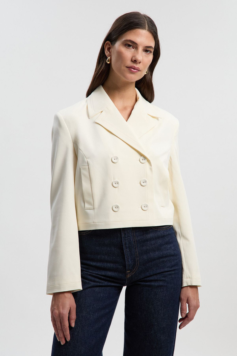 KAREN MILLEN Tailored Tux Fitted Double Breasted Jacket outlook