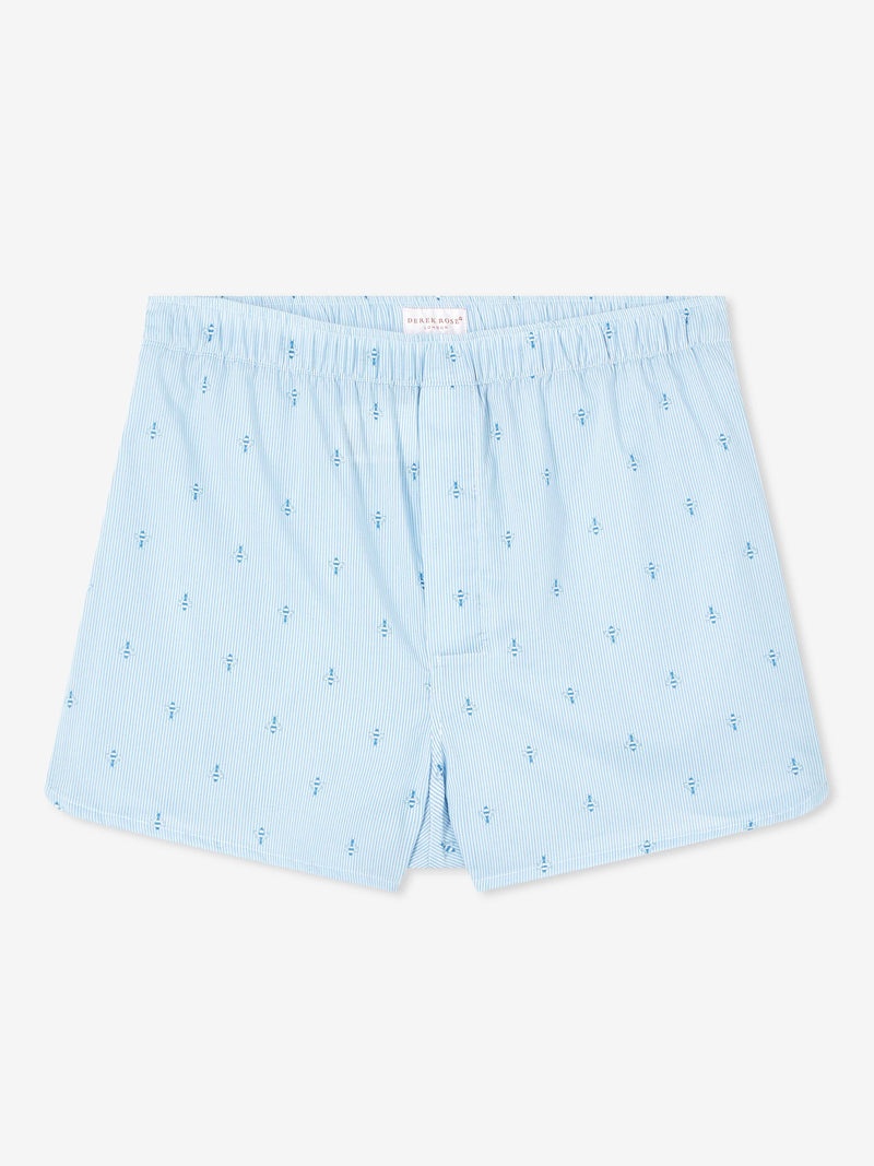 Men's Modern Fit Boxers Nelson 94 Cotton Batiste Blue - 1