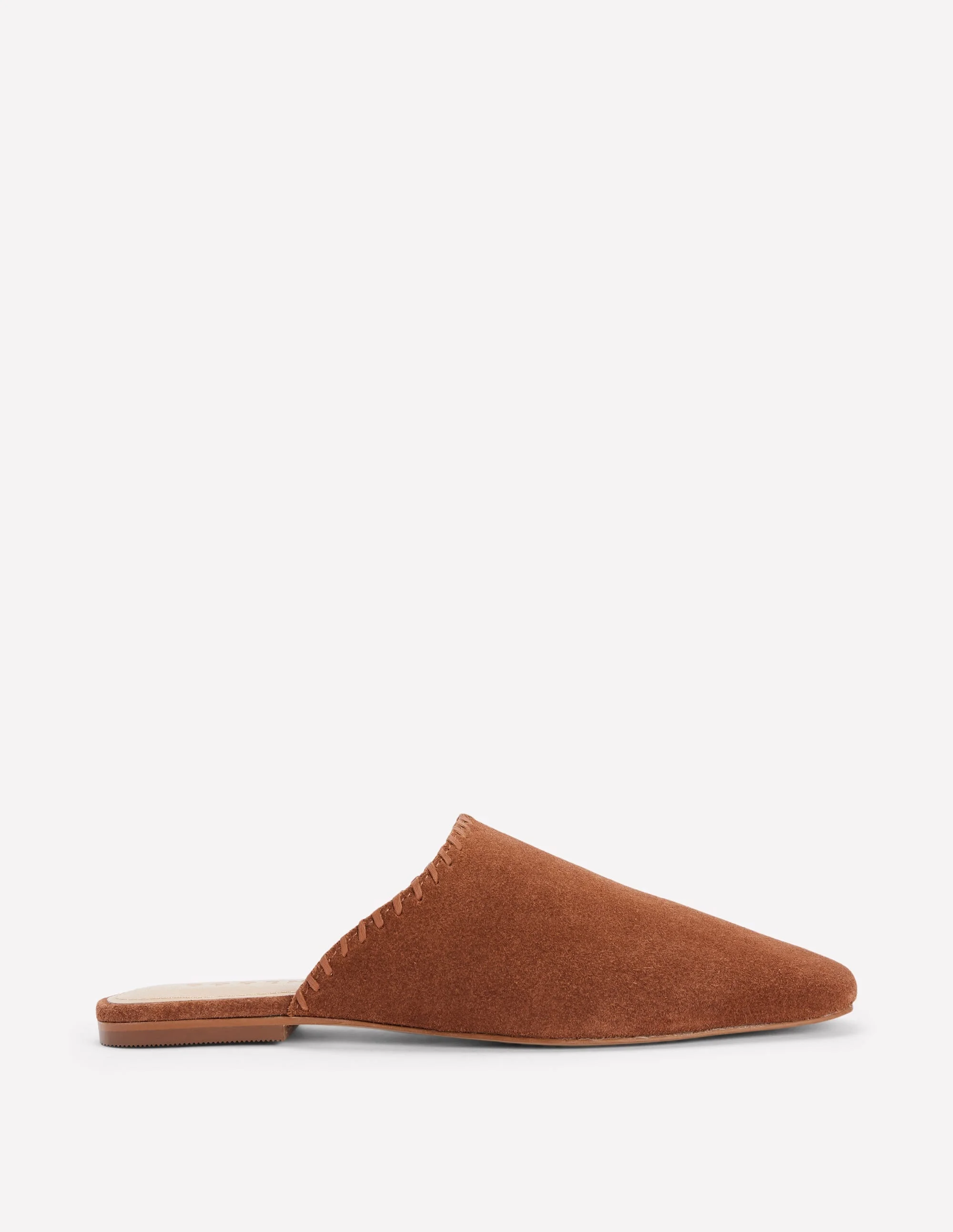 Mule Slipper Loafer-Tan Suede - 1