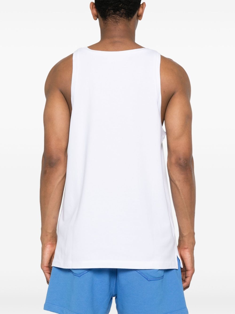 logo-embroidered tank top - 3