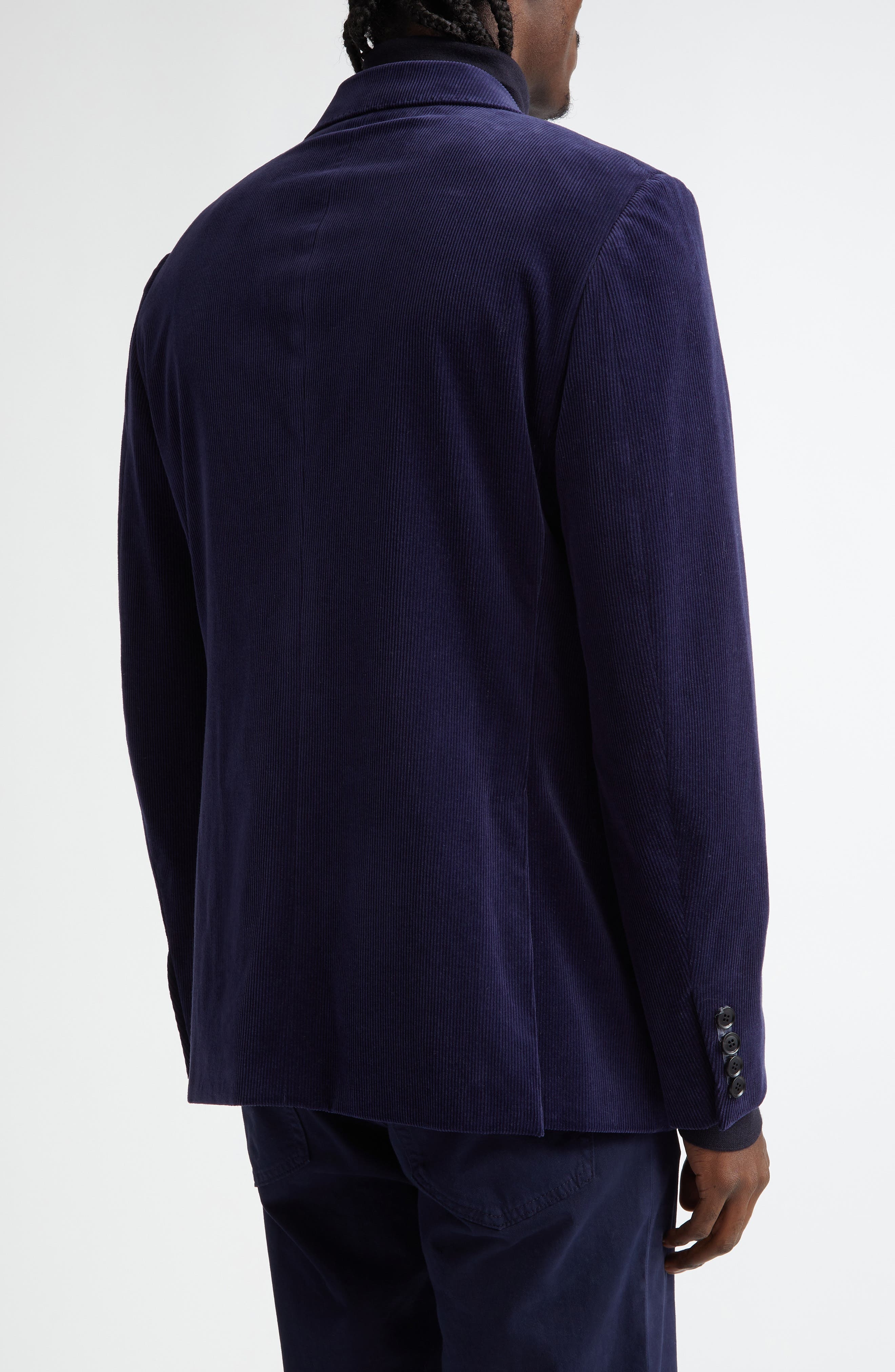ZEGNA Cashco Stretch Cotton & Cashmere Corduroy Blazer in Navy at Nordstrom - 2