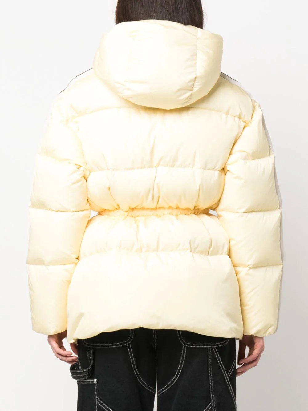 ダウンジャケット・コート PALM ANGELS WOMEN Waist Belt Down Jacket Butter/Off White PALM ANGELS WOMEN Waist Belt Down Jacket Butter/Off White