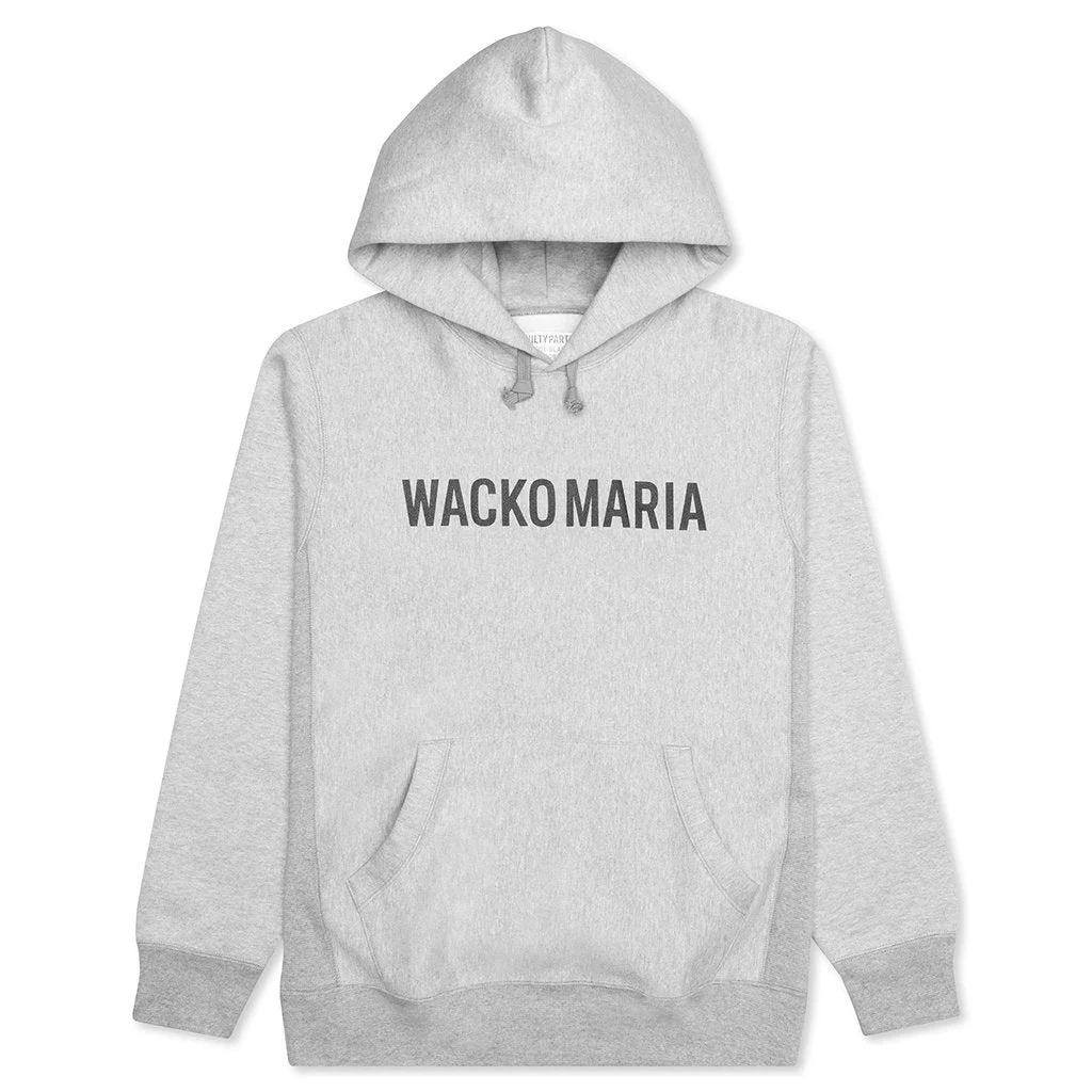 WACKO MARIA HEAVY WEIGHT PULLOVER HOODED SWEATSHIRT TYPE 2 - GREY - 1