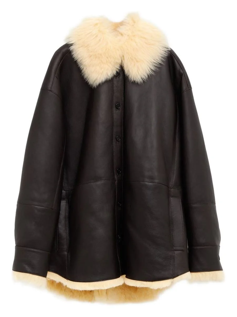Acne Studios Leather Shearling Jacket - 1