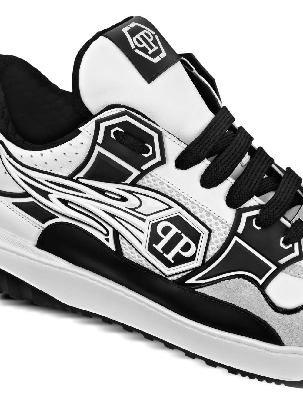 Hexagon rhinestone-embellished sneakers - 4
