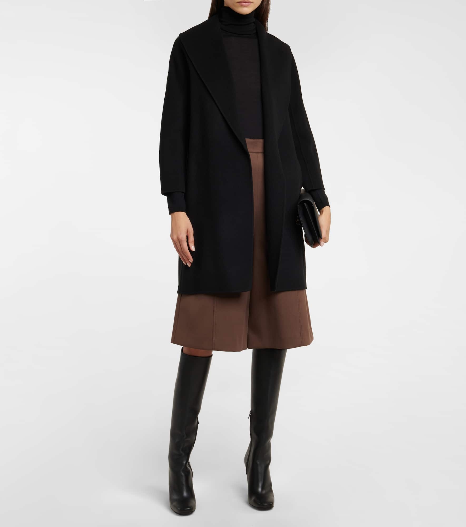 Messi belted virgin wool coat - 2