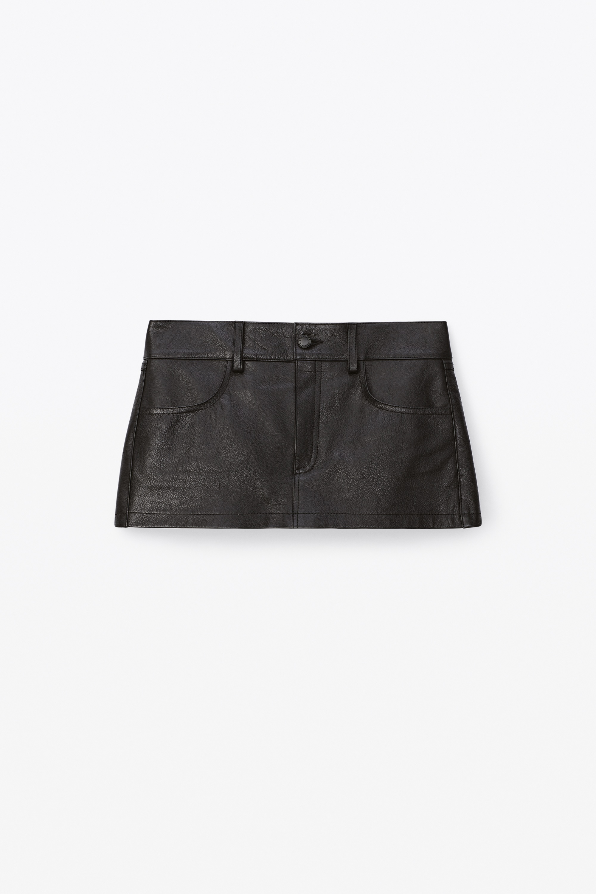 MOTO MINI SKORT IN LEATHER - 1