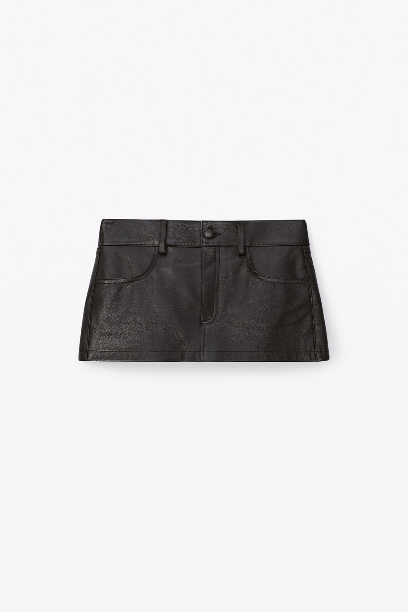 MOTO MINI SKORT IN LEATHER 1