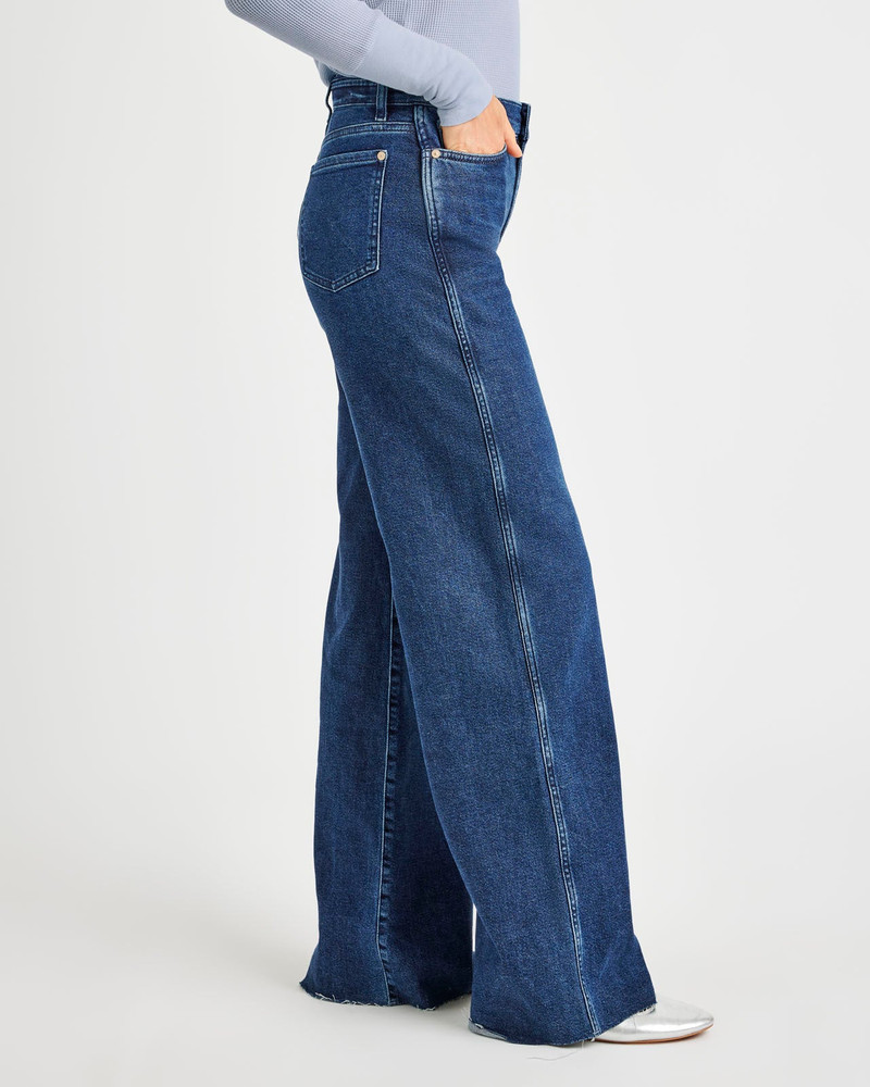 Splendid Light Wash Straight Leg Raw Hem Jean outlook
