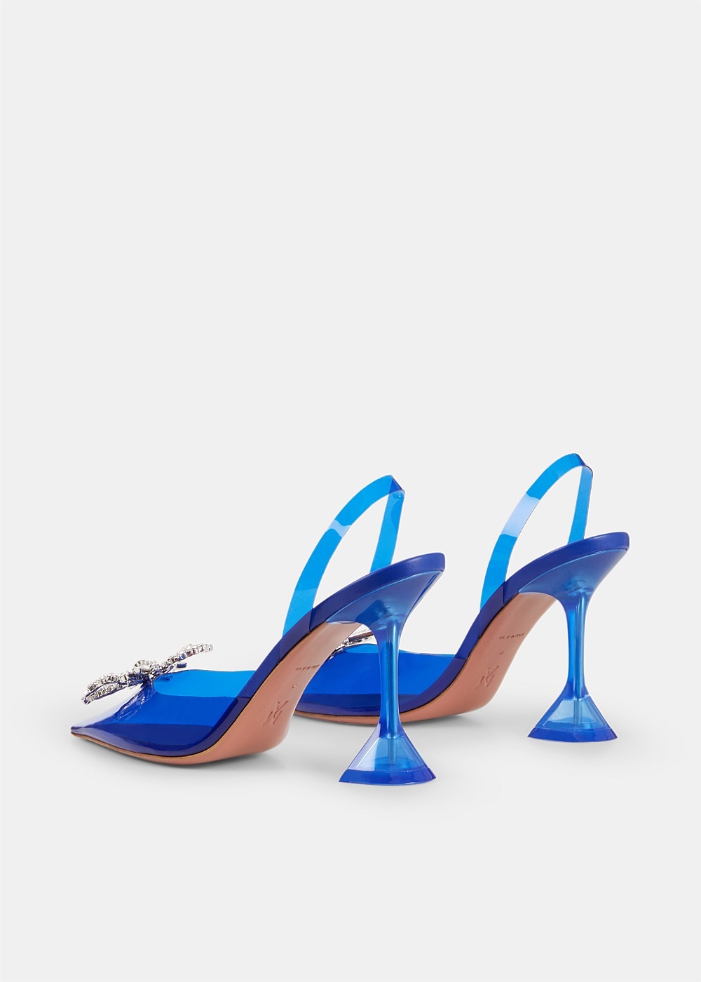 Electric Blue PVC Rosie Glass Slingback Pump - 4