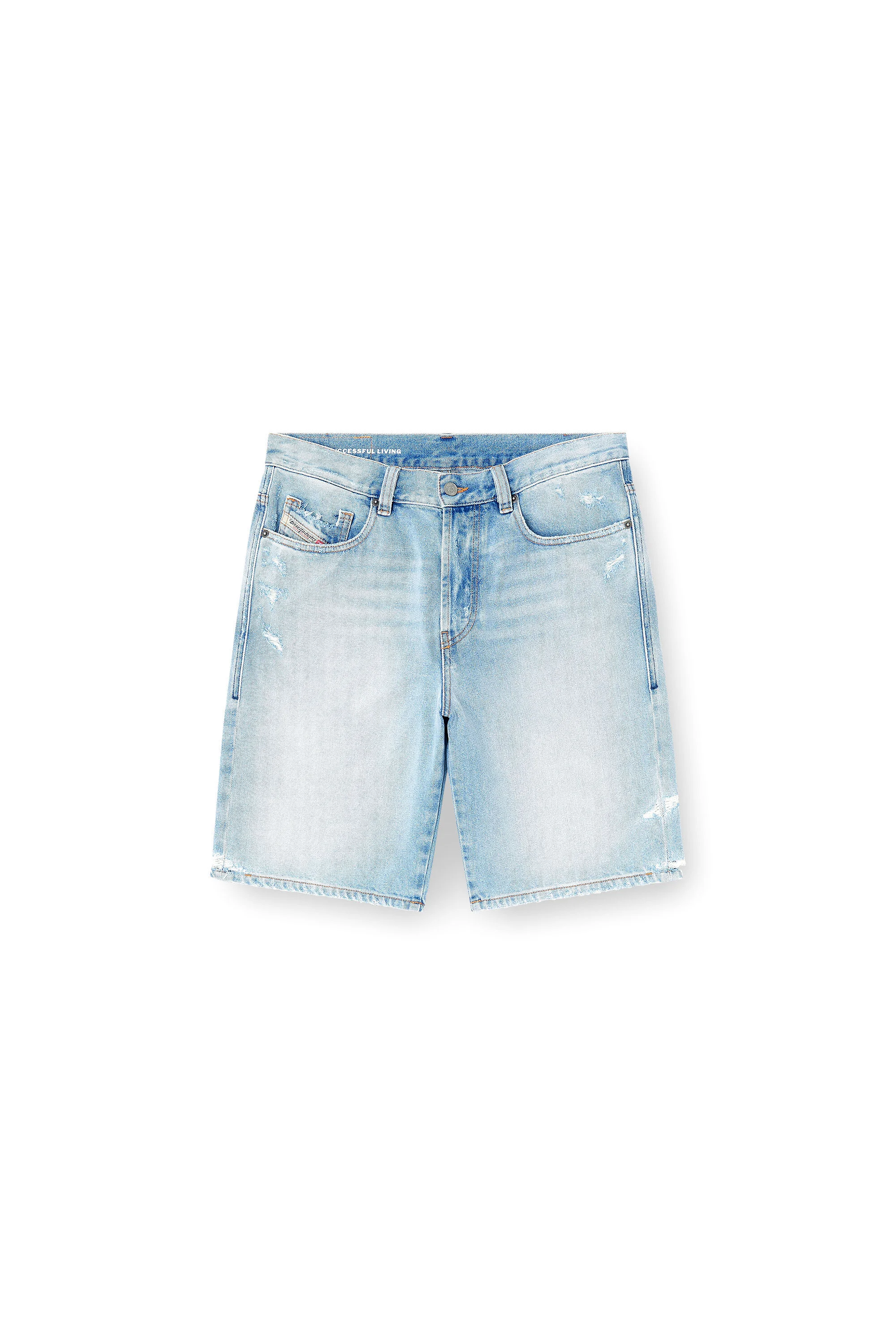 SHORTS IN DESTROYED DENIM - 1