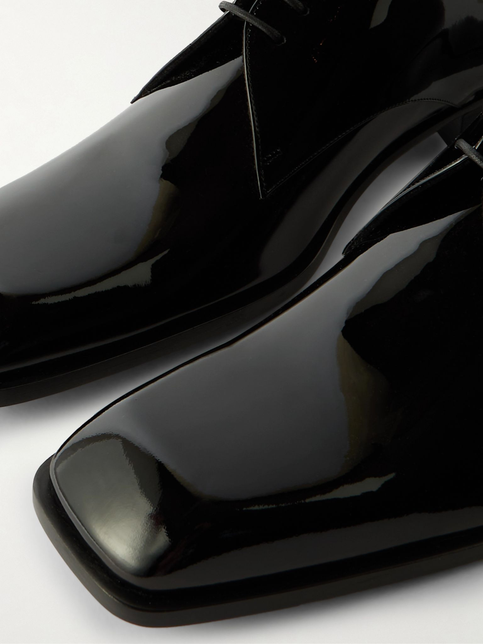 Vadim Patent-Leather Derby Shoes Black - 5