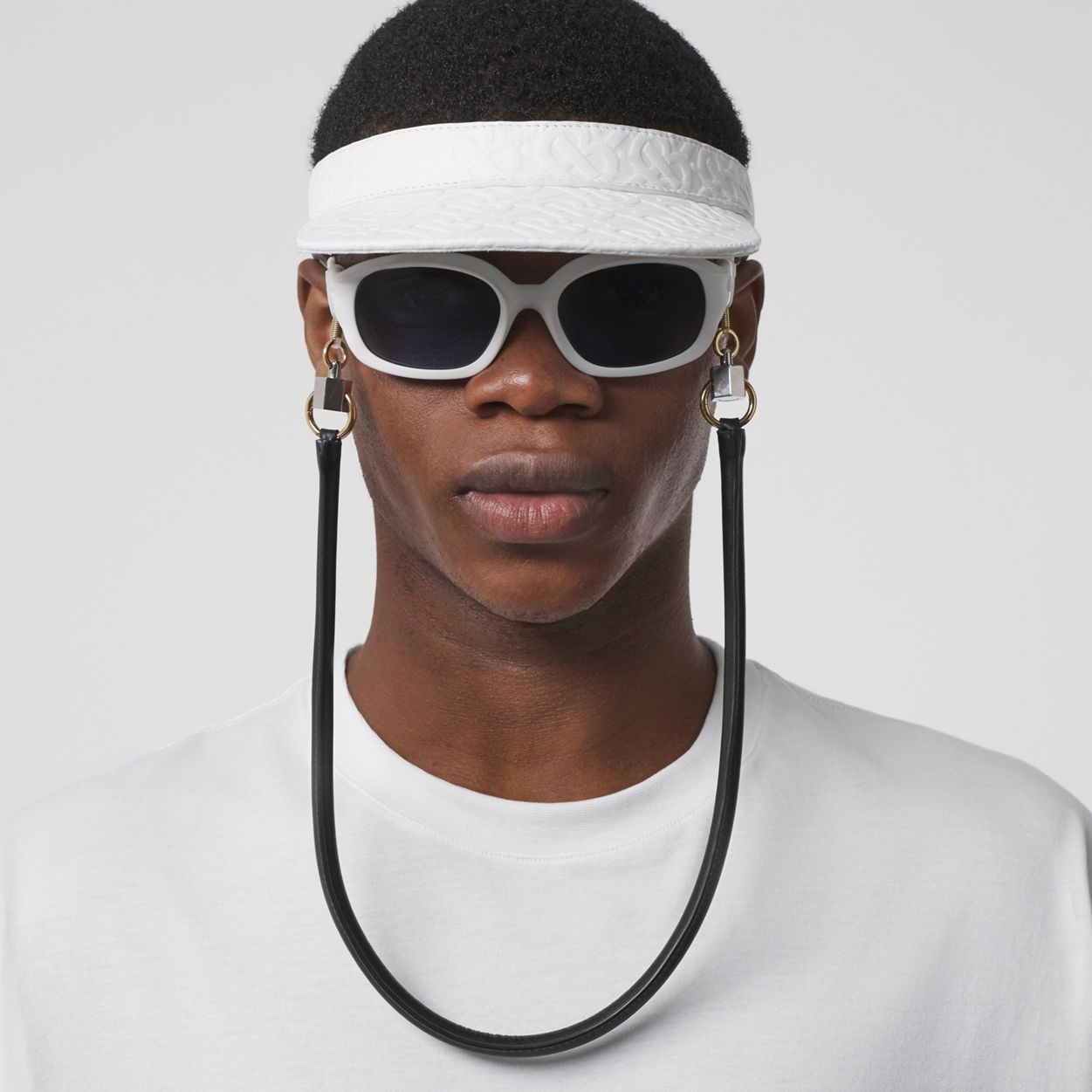 Metallic Detail Leather Eyewear Lanyard - 4