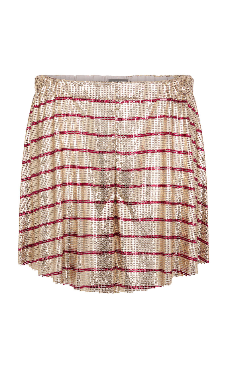 Striped Metallic Mesh Shorts stripe 1