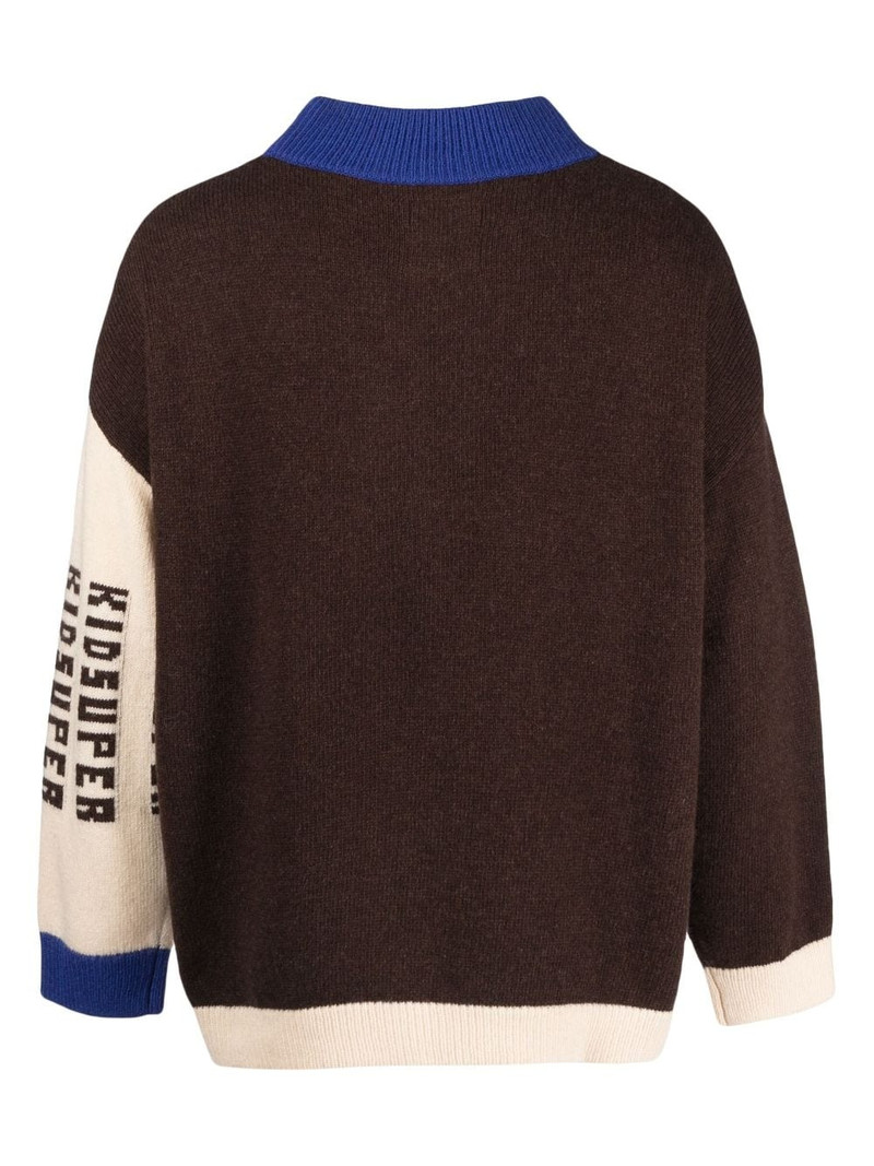 KidSuper Jazz Club intarsia-knit sweatshirt outlook