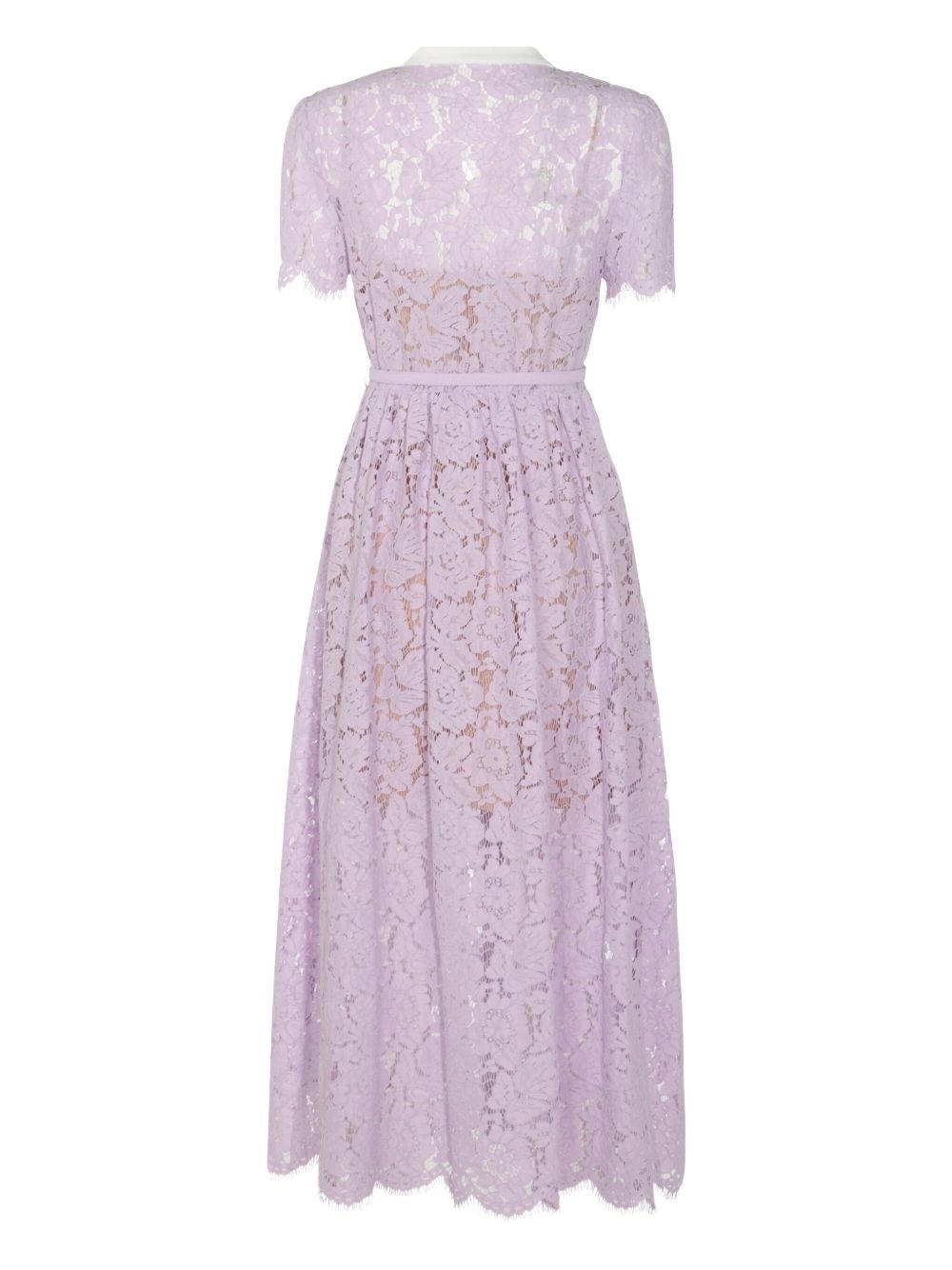 lace button-up midi dress - 2