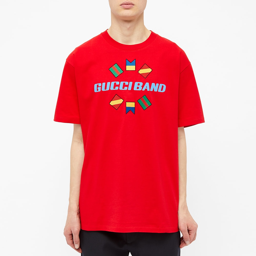 Gucci Band Flag Logo Tee - 3