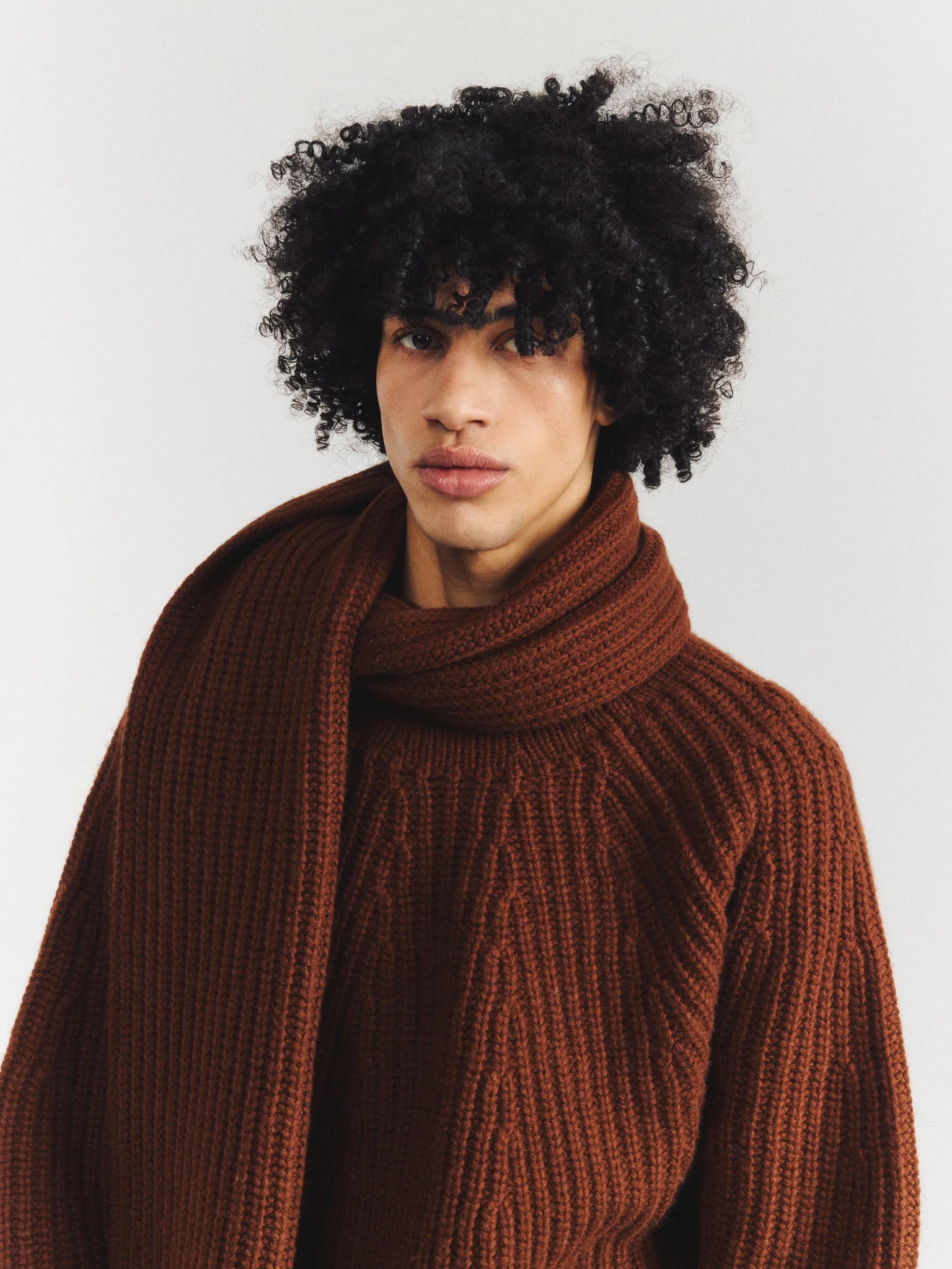 PANNOCCHIA SCARF - WOOLY 2 - TAN - 1