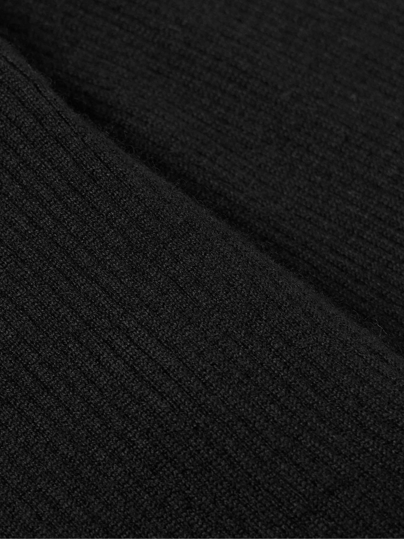 Slim-Fit Ribbed Cashmere and Silk-Blend Sweater - 4