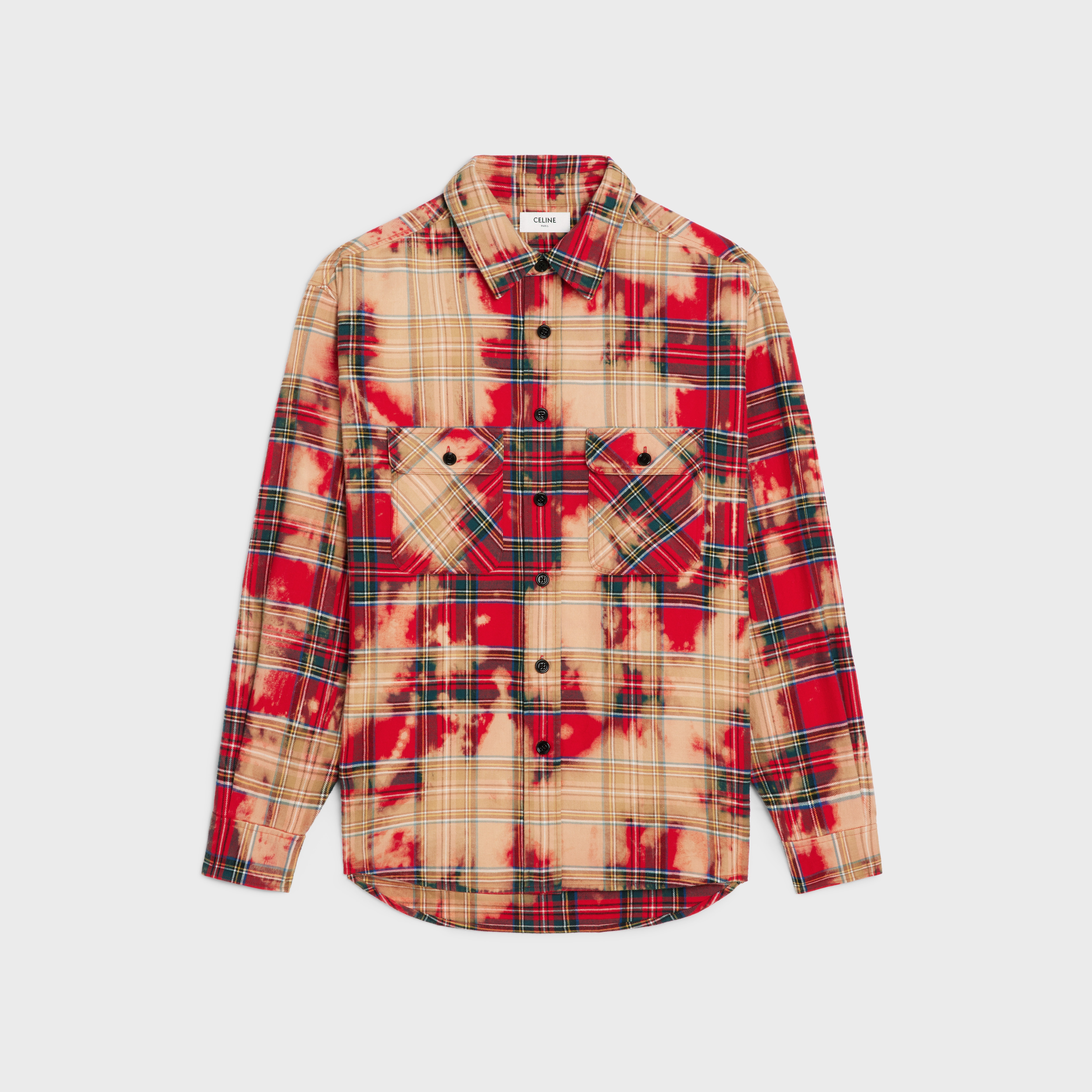 loose shirt in checked cotton - 1