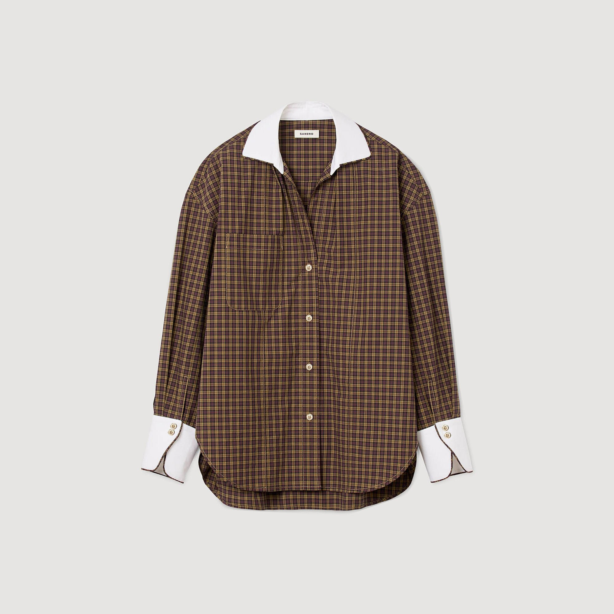 TWO-TONE PLAID SHIRT - 7