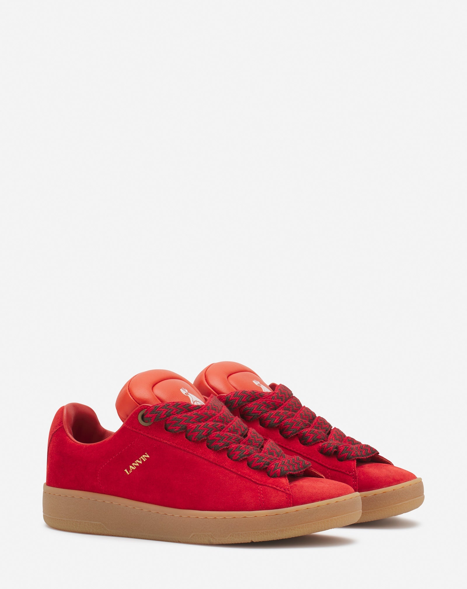 LANVIN X FUTURE HYPER CURB SNEAKERS IN LEATHER AND SUEDE FOR WOMEN - 2